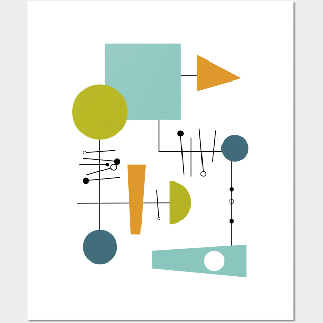 Flowchart Mid Century Modern Wall Art by OrchardBerry